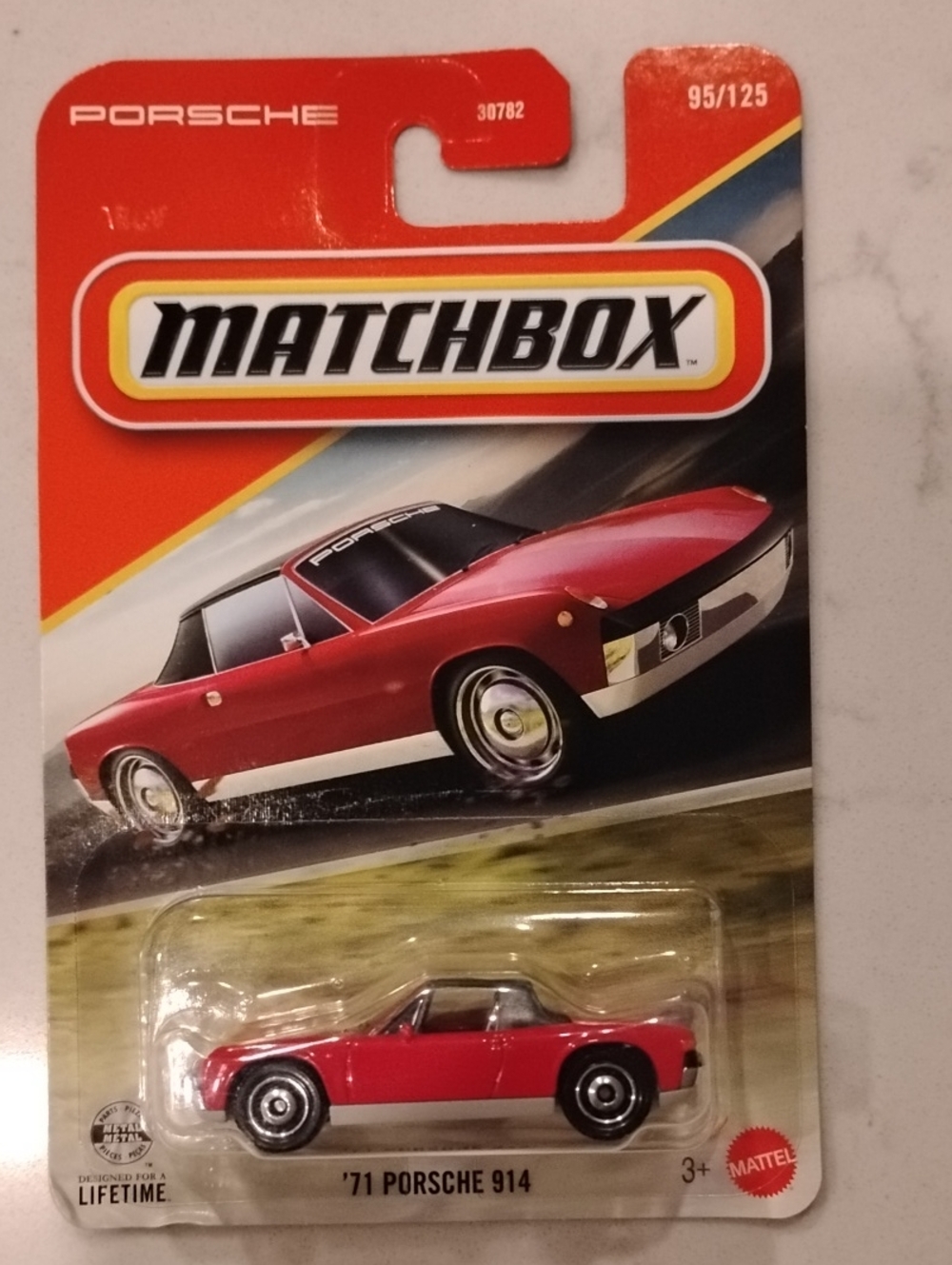 Mattel Matchbox Red '71 Porsche 914 Die-Cast Toy Car